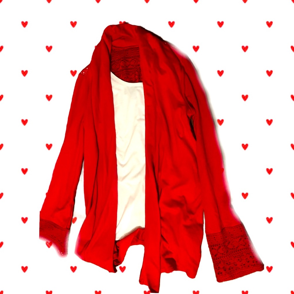 Red Cover W/White Shirt